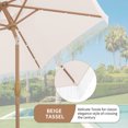 thumbnail image 7 of Autlaycil 7.5 ft Patio Umbrella with Fringe, Beach Pool and Yard with Umbrella Base, Beige, 7 of 7