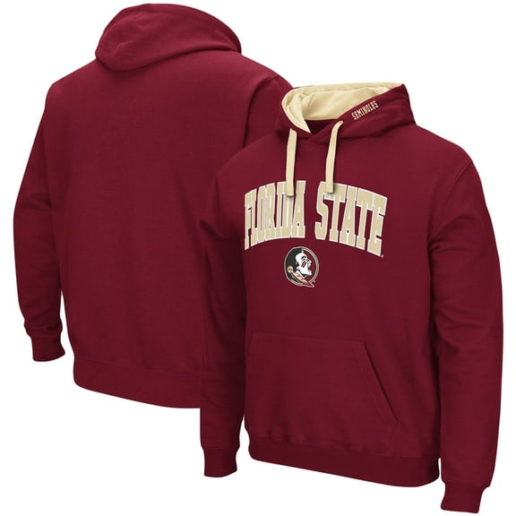 Men's Colosseum Garnet Florida State Seminoles Big & Tall Arch & Logo 2.0 Pullover Hoodie