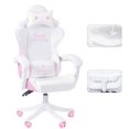 thumbnail image 3 of 2023 precio bajo lindo Hello Kitty Pink Girl silla de juego blanca reposapiés OEM patrón de dibujos animados Base de nailon silla de juego rosa, 3 of 3