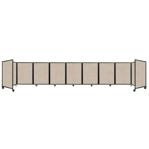 Versare Room Divider 360 Folding Portable Partition | Freestanding Decorative Room Separator | 3, 5, 7 or 9 SoundSorb Panels Wide | Up to 7'6" Tall