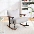 thumbnail image 4 of Stylish Grey Rocking Chair With Metal Construction Modern Stable Base For Home, 4 of 6