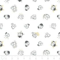 101 Dalmatians Fabric - 101 Dalmatians Puppy Dogs - CAM167 - by Half Yard - by Camelot - 100% Cotton