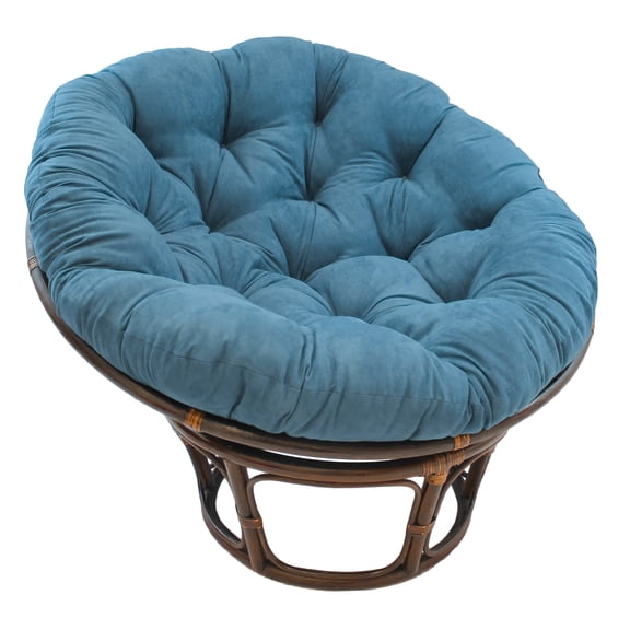 Blazing Needles 52-inch Solid Microsuede Papasan Cushion - Teal