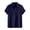 Navy, variant on JULMCOMO Diamond Knit Polo Shirts for Men Short Sleeve Collared 2 Buttons Casual Golf Shirts Breathable Business Summer Men Clothing Light Blue M