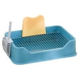 thumbnail image 3 of Dog Toilet, Pet Pee Toilet, Puppy Training Potty Tray, Pet Litter Pan Potty Pan, Easy to Clean Supplies Indoor Dog Potty Tray Blue, 3 of 10
