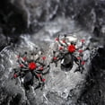 thumbnail image 5 of Red Crystal Spider Stud Earrings Gothic Dark Style Rhinestone Animal Statement Dangle Drop Holiday Earring for Women Exaggerated Scary Retro Halloween Party Prom Cosplay Accessory Jewelry for Friend, 5 of 6
