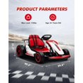 thumbnail image 4 of Lumiparty Go Kart for Kids, 24V Drift Kart with 200W*2  Powerful Motor, 7AH Big Battery, 8.1MPH High Speed, Electric Pedals, Music, Horn, Electric Go Kart Outdoor Race Toy, Red, 4 of 8