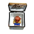 thumbnail image 4 of Teddy Bear Charm for Collectors Limoges Box Porcelain Figurine, 4 of 5
