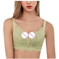 thumbnail image 4 of Jsaierl Womens Lace Bras Wirefree Push Up T-shirt Bras Seamless Comfy Bralettes Stretch Everyday Full Figure Bras, 4 of 5
