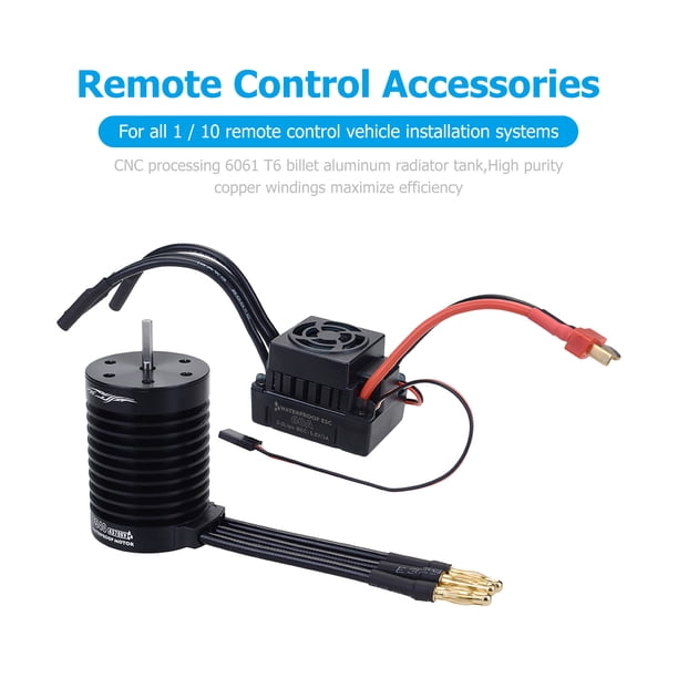 Motor sin escobillas impermeable para coches teledirigidos Kit combinado ESC de