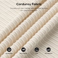 thumbnail image 5 of Newest L-Shaped Sectional Couches for Living Room with Memory Foam & Steel Frame - Convertible Sofa Bed, Corduroy Fabric Compression Sofa, Modular Couch for Apartments,Bedrooms,Home Theate,White, 5 of 8