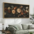 thumbnail image 2 of Large Framed Canvas Print Vintage Colorful Beautiful Flowers Wall Art Decorative Ready to Hang Painting for Living room Bedroom - 60"x30" Natural Frame, 2 of 7