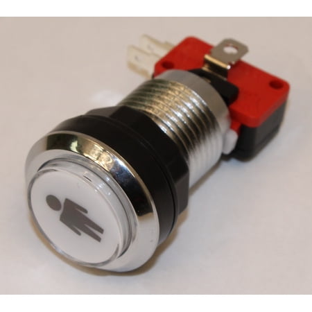 Arcade Game Chrome Silver Plated Illuminated Player 1 Pushbutton price history on PriceWatchPro