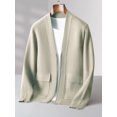 thumbnail image 3 of Suéter de hombre, cárdigan de lana de otoño e invierno, moda informal con cuello en V, chaqueta de diseño para papá, 3 of 6