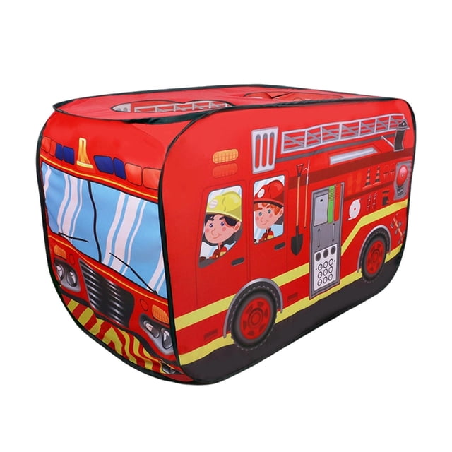 Tienda de juegos para niños, casa de juegos, juguete compacto, portátil, plegable, tienda de campaña para interior y exterior. Camión de bomberos