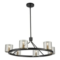 Artcraft Lighting Salinas Collection 6Light Chandelier, Black and Brass