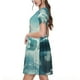 thumbnail image 2 of Balery Polar Bear On Iceberg Vestidos sueltos de manga corta para mujer, vestidos de verano 2025, vestidos casuales de corte A con vuelo., 2 of 6