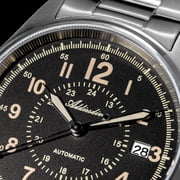 ADDIESDIVE Automatic Watches for Men, NH35 Movement, Sapphire Crystal, Diver 200M Water Resistant Stainless Steel Retro Analog Dress Watch Watch, Black Dial, AD2074