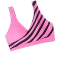 thumbnail image 7 of 2025 Clearance Items under $5 asdoklhq womens plus size swimsuits,Summer Women's Split Stripe High Waist Open Back Hollow Bikini Swimsuit, 7 of 7