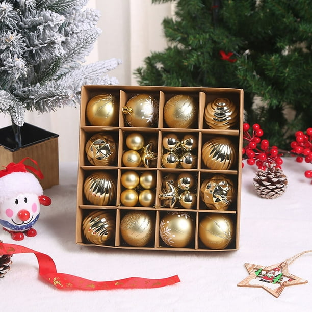 Teissuly Christmas Ball Ornaments, Christmas Tree Decoration Holiday Multiple Styles Ornaments for Christmas Trees Party Ball Decoration(6cm) Teissuly WER202310235634