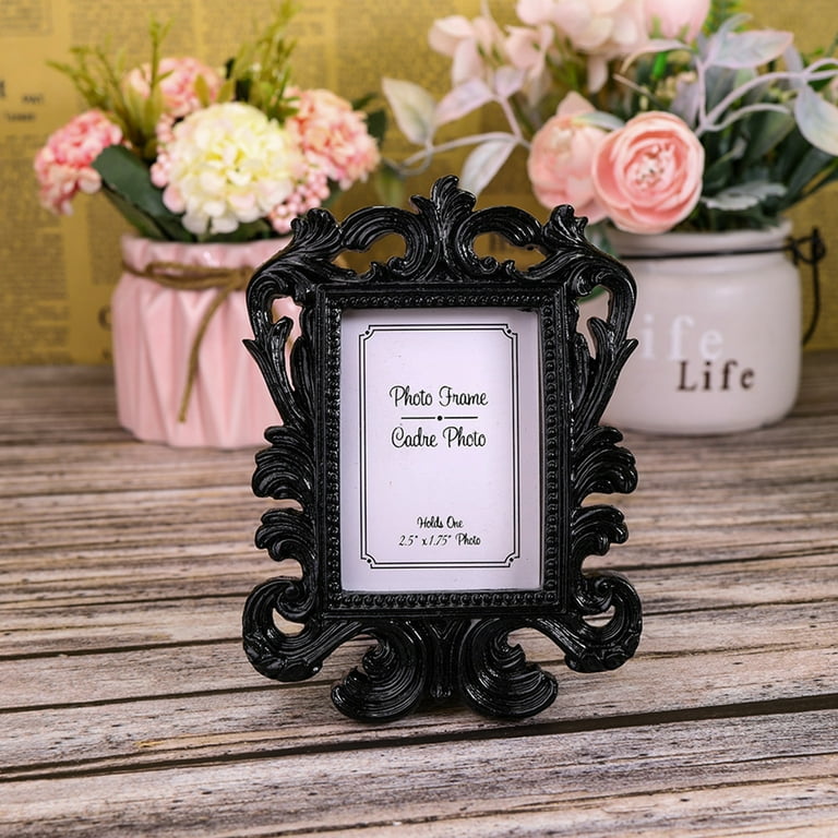 Birch Lane™ Amma 4 x 6 Picture Frame - Blue and White Floral Petals  Polyresin Portrait Holder - Decorative Glass Frame for Home or Office -  Sentimental Gift Idea