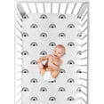 thumbnail image 3 of Boho Rainbow White and Black Fitted Crib Sheet by Sweet Jojo Designs, 3 of 6