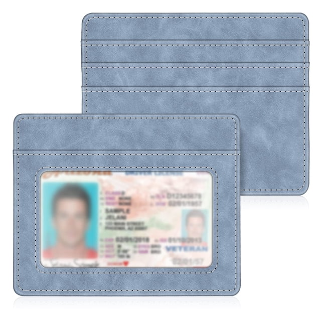 Tarjetero Fintie Slim, minimalista, de piel con bloqueo RFID