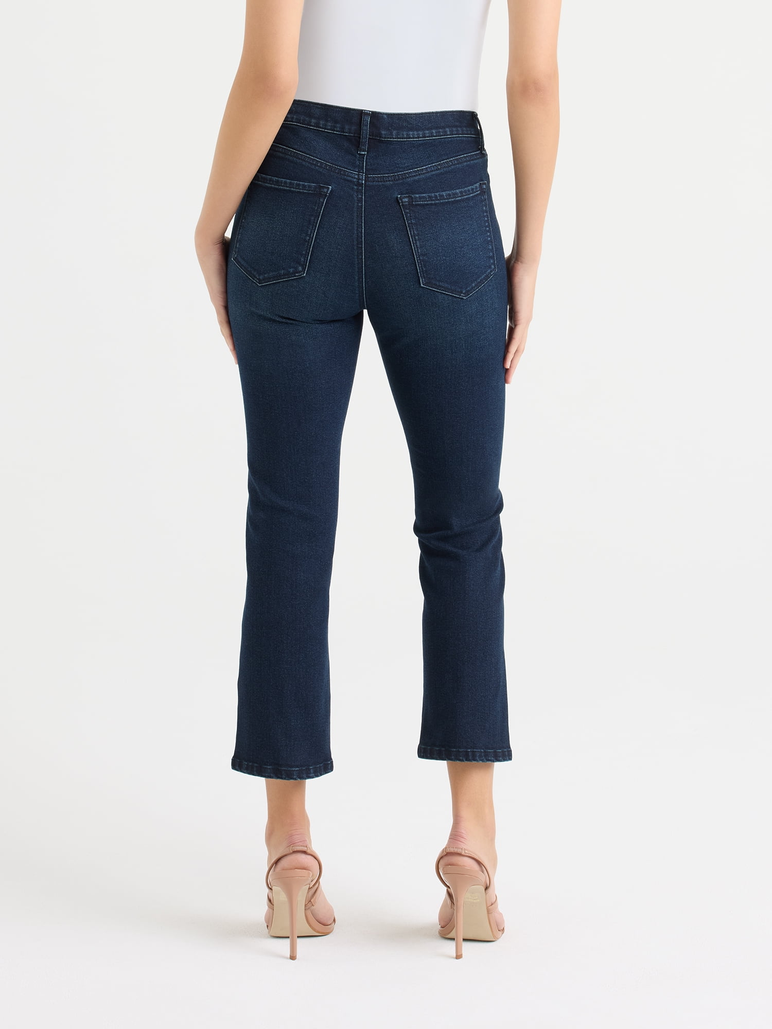 Sofia by Sofia Vergara Women's Mid Rise Crop Slim Leg Jeans, 26" Inseam, Sizes 0-20