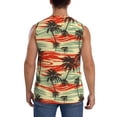 thumbnail image 4 of Pofeuu Colorful Hawaii Palms Print Men's Muscle T-Shirt, Sleeveless, Muscle Tank, Classic Muscle Tee Top For Men Casual Sleeveless Muscle T-Shirt Trendy Clothes-Medium, 4 of 7