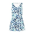 thumbnail image 4 of Ovzne Robes pour Femmes Robe pour Femme Mode Été Femme Imprimé Poche Sans Manches Robe Col en V Robe d'Été Imprimée Liquidation, 4 of 5