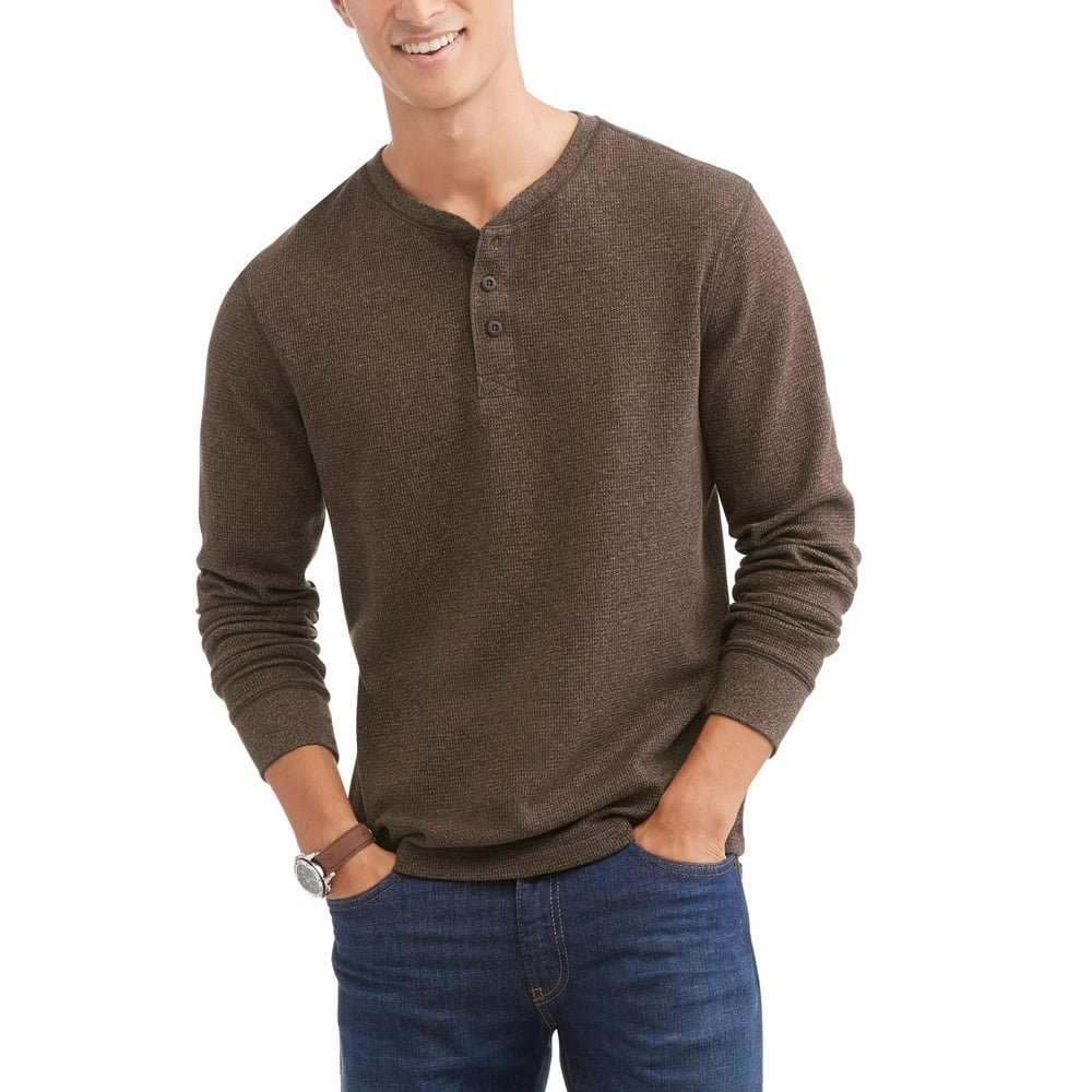 Faded Glory Men's Long Sleeve Thermal Henley