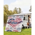 thumbnail image 4 of 4th of July RV Awning Sun Shade Screen 9'X7' 250th Anniversary Mesh Sunscreen Patriotic Star Fireworks Awning Shade Screen with Zipper UV Blocker Completed Kits for RV Motorhome Camper, 4 of 7