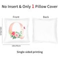 thumbnail image 5 of Alphabet Initial Letter Q Floral Throw Pillow Cover 18x18 Inch, Decorative Monogrammed Rose Butterfly Flower Pillowcase for Bed Sofa Couch, Aesthetic Feminine Girls Velvet Cushion Case (Q), 5 of 6