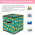thumbnail image 3 of RATGDN Collapsible Fabric Cube Storage Bin with Double Handles for Living Room Bedroom Office Black - Lemon Juice Fruit, 3 of 7