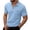 Sky Blue, variant on Mens Solid Color Polo Shirts with Pocket Quarter Zip Collar Summer Short Sleeve Loose Casual Shirts White S