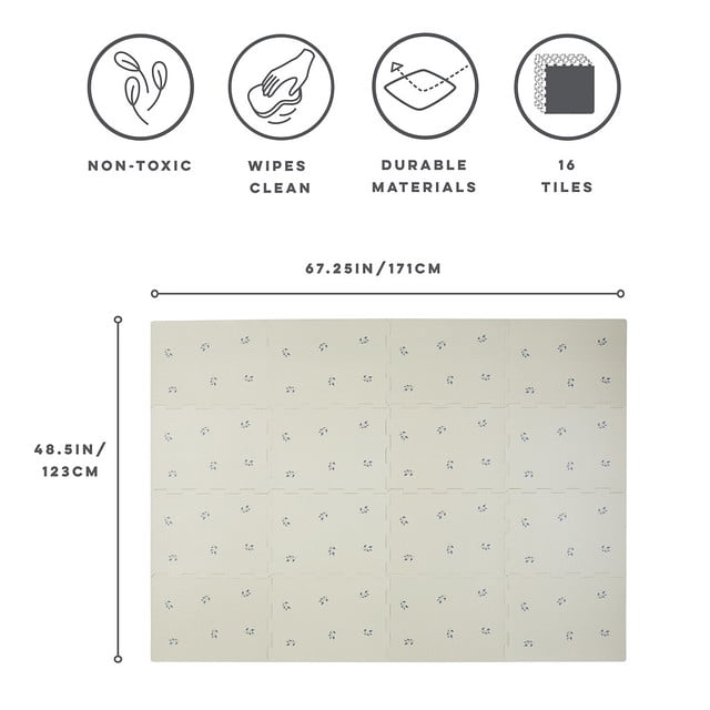 3 Sprouts Baby & Kids EVA Foam Puzzle Mat - Blueberry Taupe