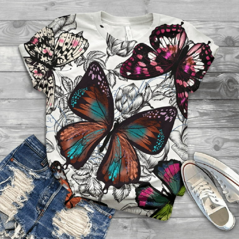 3D Butterflies - Butterflies - T-Shirt