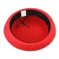 thumbnail image 4 of Manxivoo Red Hat Elegant Adults Solid Hat Roll Up Brim Panama Bowler Hat Bucket Hat Mens Womens Classic Wool Round Bowler Hats Cap Hats for Men Red One Size, 4 of 4