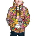 thumbnail image 2 of Bingfone Fruit-Flavored Ice-Cream Pattern Youth Classic Hoodies Soft Hooded Pullover Sweatshirts for Girls and Boys, 2 of 6