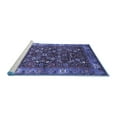 thumbnail image 2 of Ahgly Company Machine Washable Indoor Round Oriental Blue Industrial Area Rugs, 7' Round, 2 of 4
