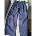 thumbnail image 6 of Bloomae Womens Wide Leg Pants Summer Casual Drawstring Wide Smoked Elastic High Waist Comfy Pleated Lounge Pant Lightweight Casual Loose Slacks Work Busines Trousers with Pockets, 6 of 8