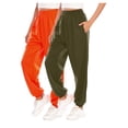 thumbnail image 1 of ameIAEA Women 2 Pack Sweatpants Drawstring Workout Running Pants Elastic Waist Lounge Pants, 1 of 2