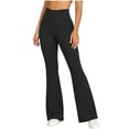 thumbnail image 4 of KICILVS Flare Leggings For Women High Waist Yoga Pants with Pockets Soft Stretch Pants for Workout and Daily Wear Black, 4 of 8