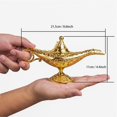 thumbnail image 2 of Feyarl Vintage Aladdin Legend Magic Genie Wishing Light Pot Classic Costume Props Home Tabletop Decor Crafts Display for Home Birthday Gift Wedding Christmas (Gold), 2 of 16