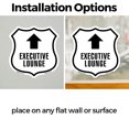thumbnail image 3 of Executive Lounge Up (2 Pack) 12 inch X 12 inch Shield Shaped Heavy Duty 3.2 mil Vinyl Decals Weather Resistant Made in the USA, 3 of 5