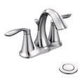 thumbnail image 2 of Moen Eva Chrome Two-Handle 4-Inch Centerset Bathroom Sink Faucet with Drain Assembly for 3-hole Installation Setups, 2 of 8