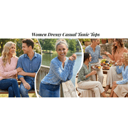 UVN Long Sleeve Shirts for Women Fall V Neck Waffle Knit Blouses Dressy Casual Tunic Tops Ladies Work Clothes