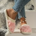 thumbnail image 7 of Fuzzy Womens Comfy Faux Fur House Slipper Scuff Memory Foam Slip On Anti-Skid Soleslipper Pink 39, 7 of 7
