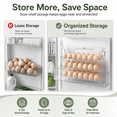 thumbnail image 4 of Ocalpur 30 Egg Storage Container, Automatic Flipping Egg Organizer for Refrigerator, Space‑Saving Kitchen Egg Storage Rack, 4 of 8