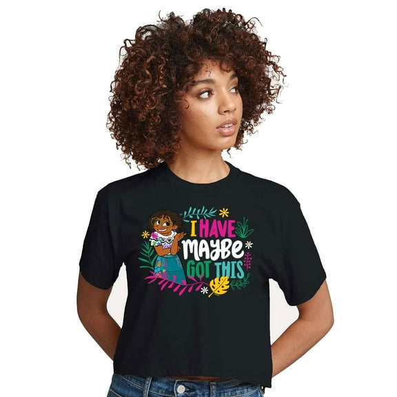 Disney's Encanto - I Have Maybe Got This - Juniors Cropped Cotton Blend T-Shirt